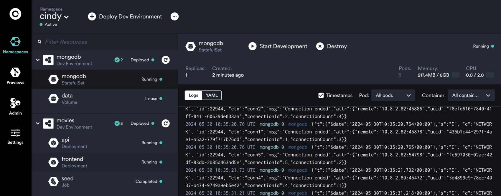 Movies Onboard MongoDB